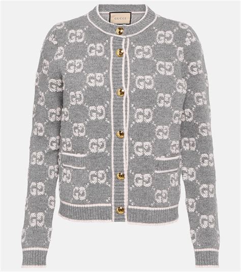 grey cordroy gucci|GG wool bouclé jacquard cardigan in grey and ivory .